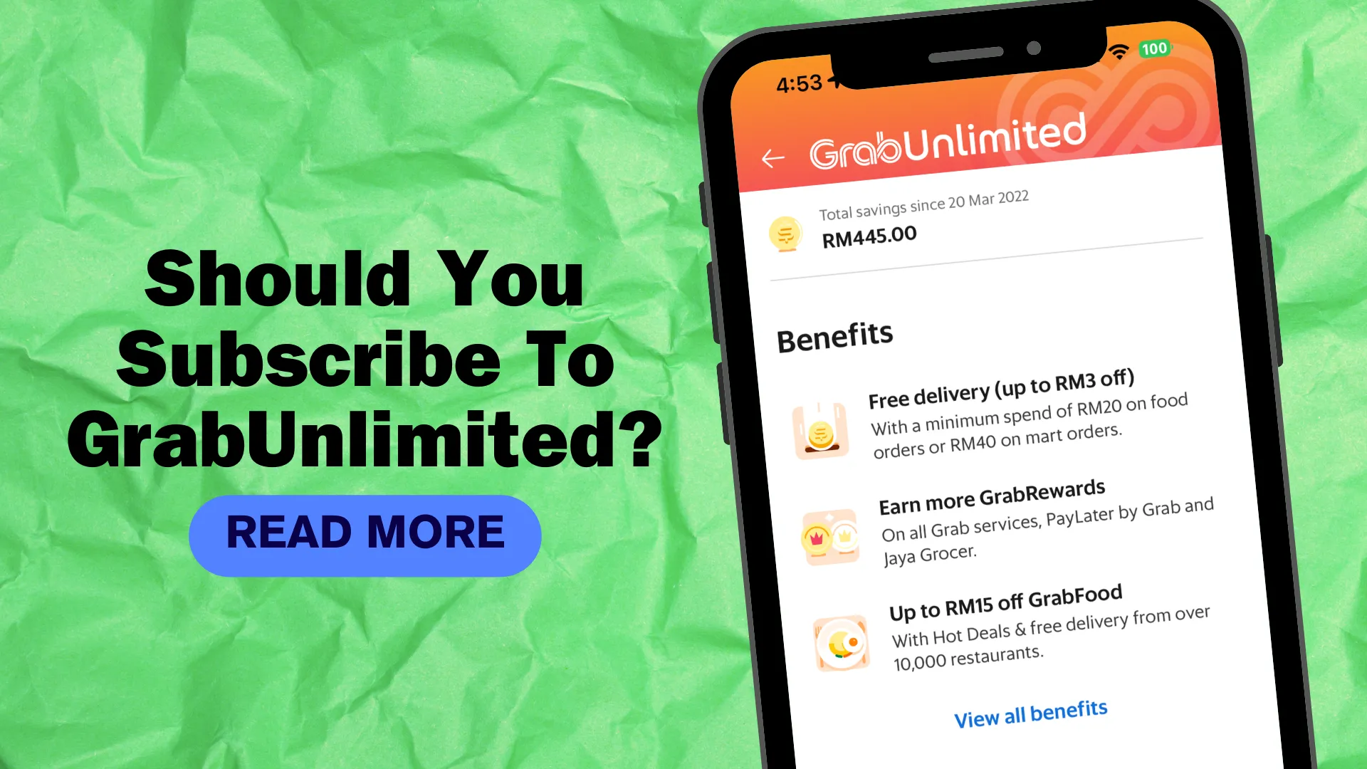 Should You Subscribe To GrabUnlimited?
