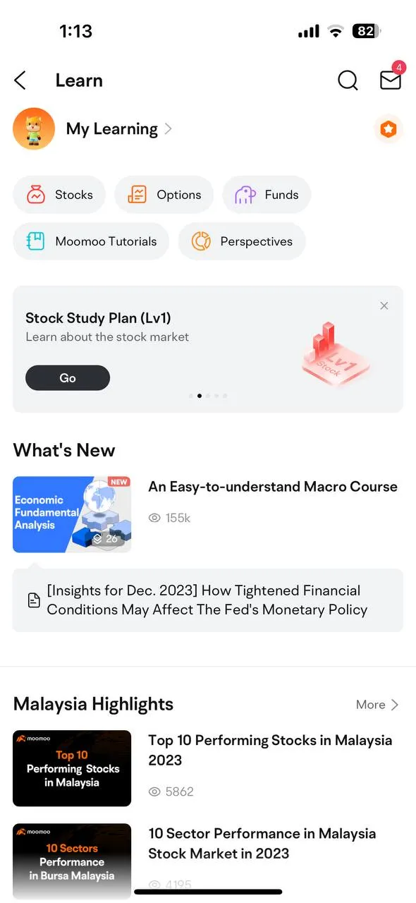 moomoo malaysia learn feature