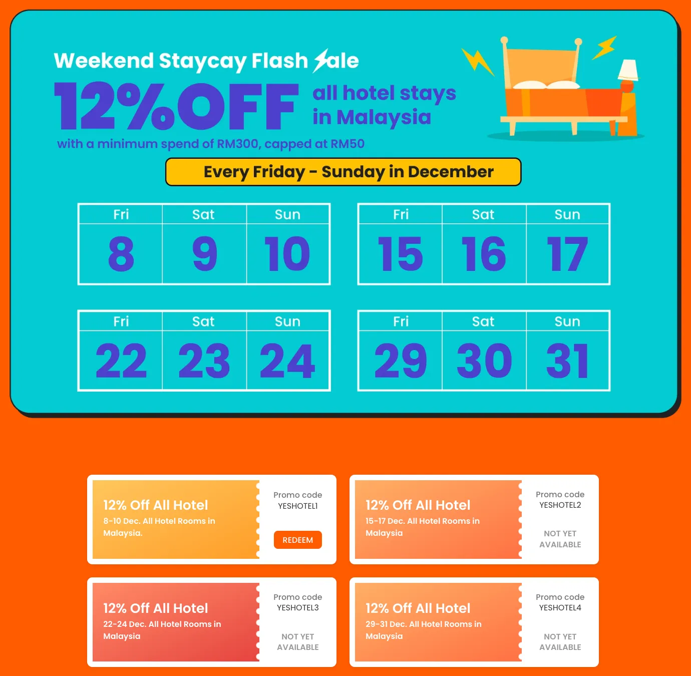 Klook 12.12 promotion sale 2023 weekend hotel sale