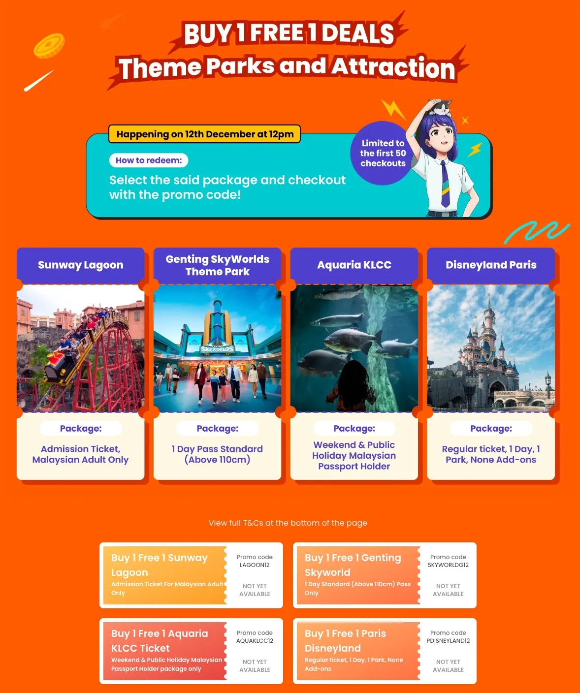 Klook 12.12 promotion sale 2023 theme park