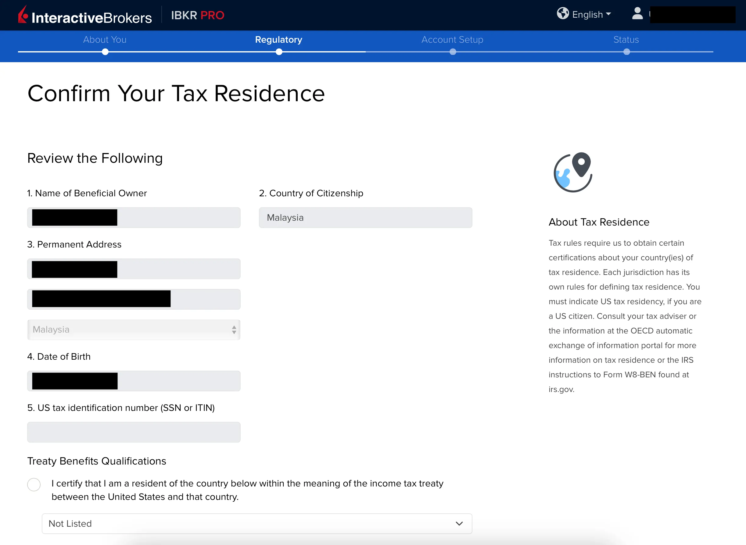 regulatory information ibkr
